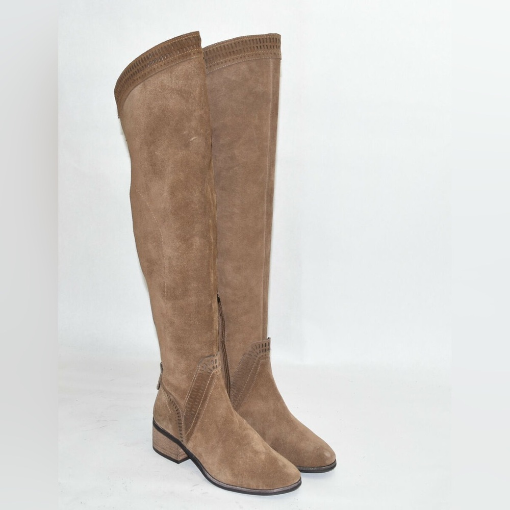 Vince Camuto Karinda tan suede leather over the knee boots size 8.5 boho shoes